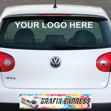 CUSTOM STICKERS ANY LOGO PERSONALISED For Car Van Rear Window Doors Sun Strips
