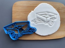 Land Rover Sankey Trailer cookie cutter, British , biscuit cutter, fondant