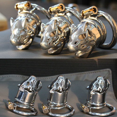 Short long metal chastity - metal, cage
