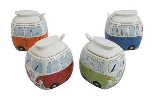 Ceramic camper van sugar - van,
