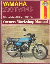 YAMAHA RD200 B,C,DX,YCS3E,YCS5E,CS3E,CS5E HAYNES WORKSHOP MANUAL 1971-1977