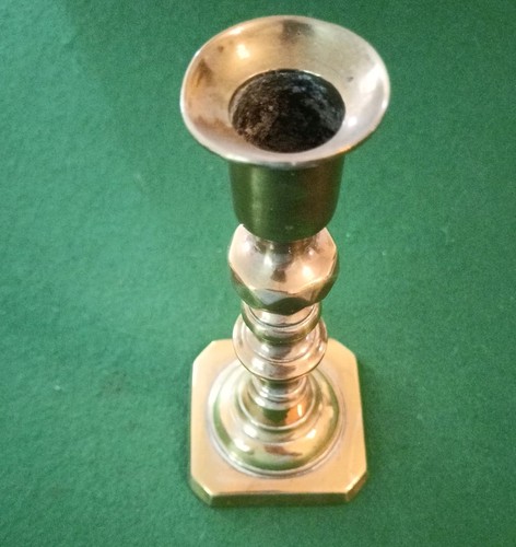 Single brass candlestick - single,