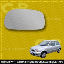 For Nissan Micra K11 wing mirror glass 92-03 Left Passenger side Spherical