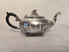 Vintage Silver Plated Tea Pot Old English Tea Coffee Pot