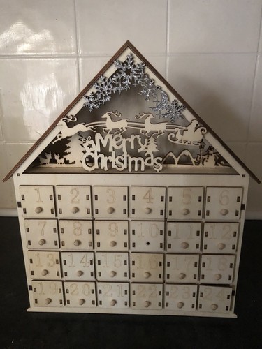 Wooden christmas house advent - wooden,