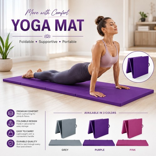 Tri folding mat gymnastic - tri,