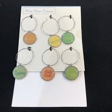 wine glass charms set of 6