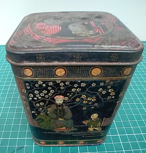 Vintage chinese tea caddy - vintage,