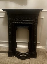 Edwardian Antique Cast Iron Fireplace Surround