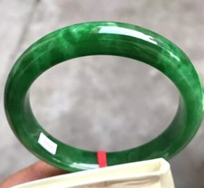 Certified Natural Grade Ice Green Burmese Jade jadeite bracelet bangle 58MM