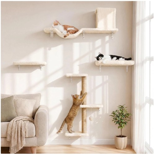 Wooden kitten climbing wall - kitten,