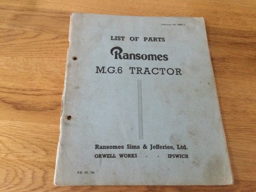 Ransomes mg6 parts manual - ransomes,