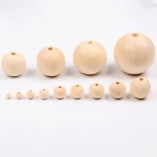 Natural Wood Beads Round Wooden Balls Charms Pearl DIY For Jewellery Making