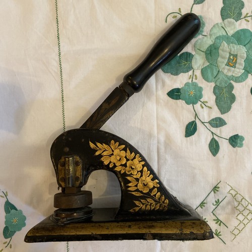 Antique cast iron letter - iron, press