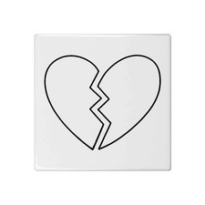 'Broken Heart' 108mm Square Ceramic Tile (TD00036253)