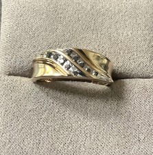 9ct Black diamond yellow and