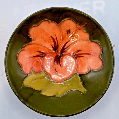 Moorcroft pink hibiscus - moorcroft, green