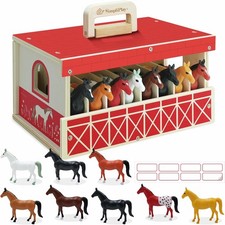 Wooden Horse Stable Playset