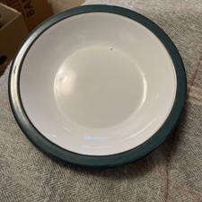 Denby Greenwich Rimmed Soup Bowl Second Blue Dot