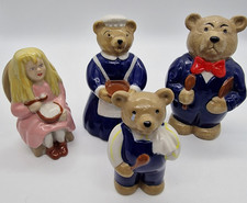 Vintage Wade Porcelain Goldilocks And 3 Bears Nursery Rhyme Official Collectors