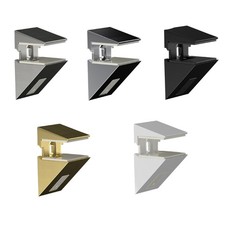 Sturdy Glass Shelf Clamp Adjustable Wall Brackets for Glass or Shelves