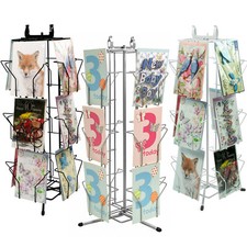 Counter Card Stand 5" x 7" - 12 Pockets, Rotating - Shop Display (K92+)