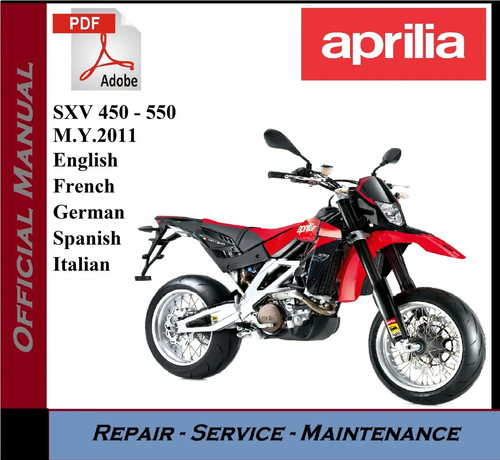 Aprilia sxv 450 - 550, m.y