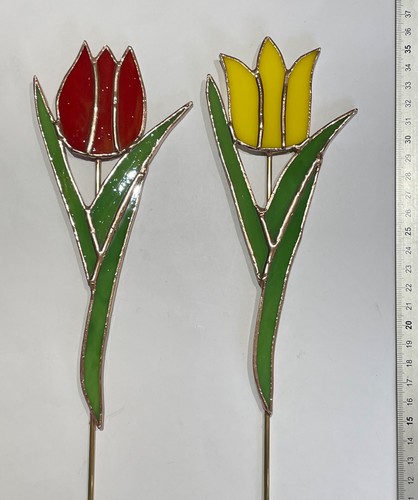 Stained glass tulip - stained, flower