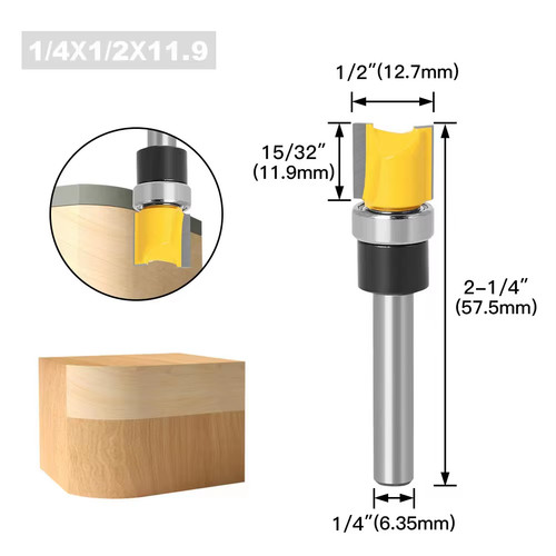 8mm shank flush trim - 8mm,