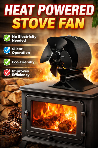 Stove top fan blade heat - stove,