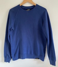 Finisterre Men's M Medium Blue Sweatshirt Crewneck 100% Organic Cotton Pullover