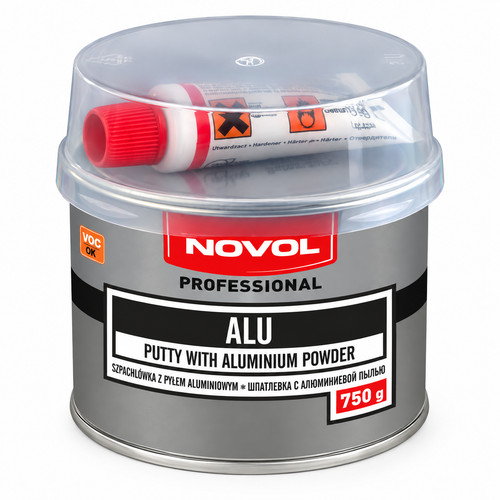 Putty with aluminium powder - with,