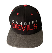 CARDIFF DEVILS CAP Snapback CCM Ice Hockey Cap Black Red Grey Wales Welsh