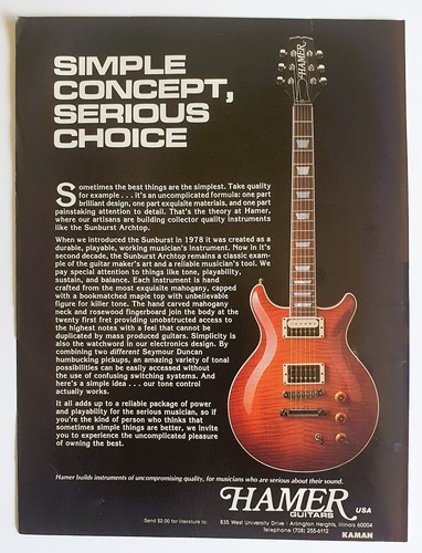 Hamer guitars guitar magazine - hamer,