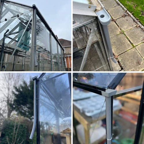 Greenhouse gutter downpipe - gutter,