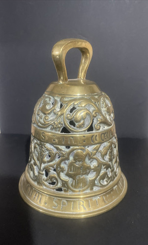 Antique brass church bell 16cm - church,