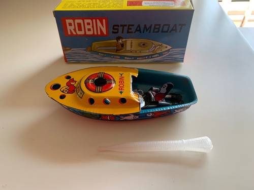 Vintage tinplate robin - vintage,