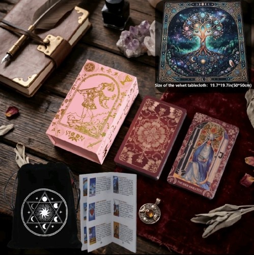 Crimson gold foil - crimson, tarot