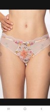 Lise Charmel Brief Desie En Fleur Thong Brief Knickers Pink Floral Size Medium