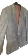 Vintage DUNN & CO green/grey tweed pattern Pure new WOOL lined jacket chest 44"