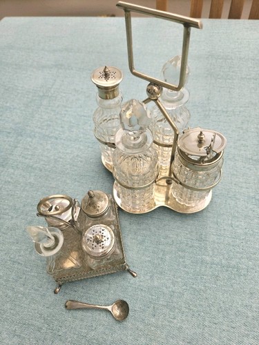 Two antique silver plated - silver,