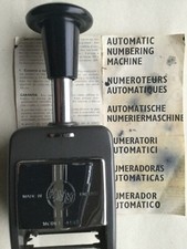Vintage hand numbering machine