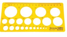 CIRCLES TECHNICAL DRAWING CIRCULAR STENCIL TEMPLATE SIZES 3 - 40 MM.4361