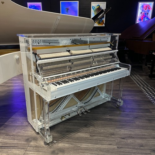 New transparent upright piano - transparent,