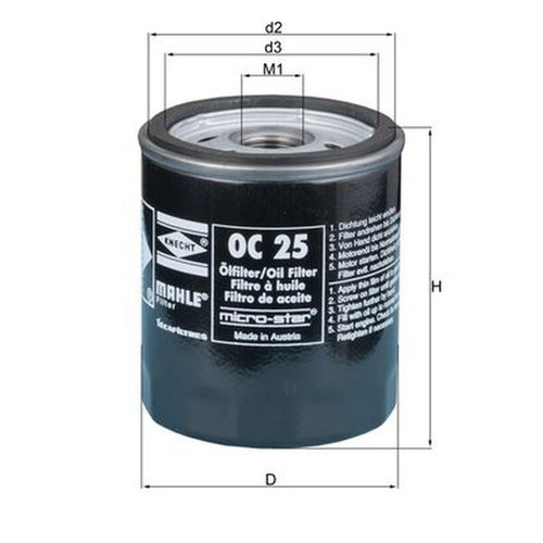 Oil filter for - for, bmw
