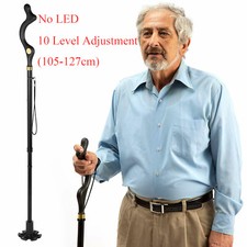 Straight Posture 10 Levels Adjustable Height Walking Stick Foldable Hiking Cane