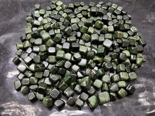 Natural nephrite jade tumbled - natural,