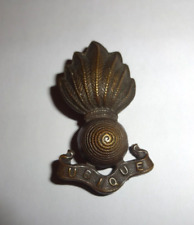 Vintage British Royal Army Engineers Artillery Corps Bronze Collar Badge UBIQUE