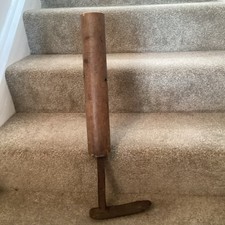 Vintage Cast Iron & Wood Boot Shoe Last Cobbler Anvil Prop 58cm Long Patina