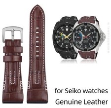 26mm Genuine Leather Watch Strap For Seiko VELATURA/SRH SRH013 SPC007J1 SPC007